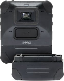 i-PRO’s BWC4000 body-worn camera features a unique 12-hour field-swappable battery i-PRO’s BWC4000 body-worn camera features a unique 12-hour field-swappable battery