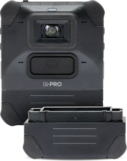 i-PRO’s BWC4000 body-worn camera features a unique 12-hour field-swappable battery i-PRO’s BWC4000 body-worn camera features a unique 12-hour field-swappable battery