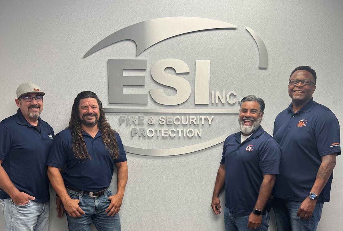 The ESI Fire &amp; Secruity Protection team includes: Robby Burleson, Head of MST Division; John Copeland &ndash; Head of Security Operation; Lorenzo Cuellar &ndash; Head of Fire Division; and James Humber &ndash; Head of the Harris County Account. Not pictured is Matt Betancourt &ndash; Harris County Project Manager.
