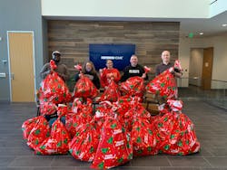 The haul from Brinks Home&apos;s annual Giving Tree program.
