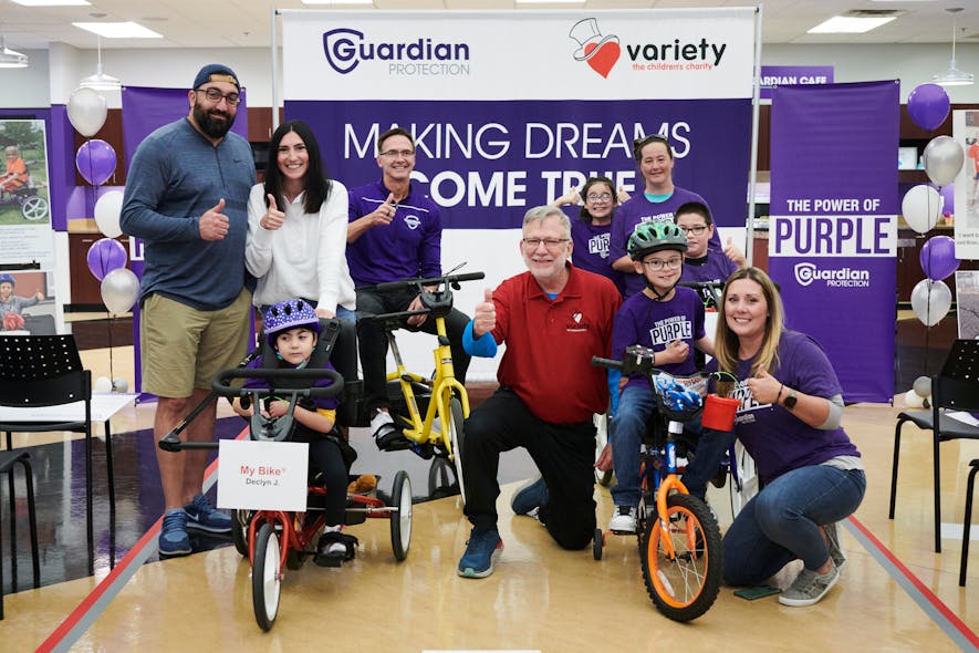Guardian Protection presented two adaptive bikes to Pennsylvania children with disabilities, in conjunction with Variety, the children&rsquo;s charity.