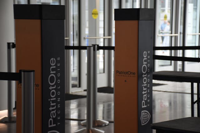 Patriot One&rsquo;s SmartGateway entry screening solution uses artificial intelligence (AI)-powered sensors to scan for hidden guns, knives and other weapons on people as they walk through pillars, without requiring personal items to be removed.