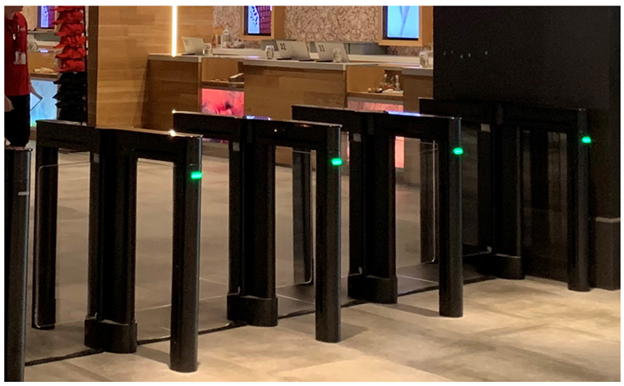 Installations active at Planet 13 in Las Vegas, NV with over 3,000 tickets processed per day. Planet 13 has just expanded and added five more lanes of the same optical turnstiles at a different side of building.