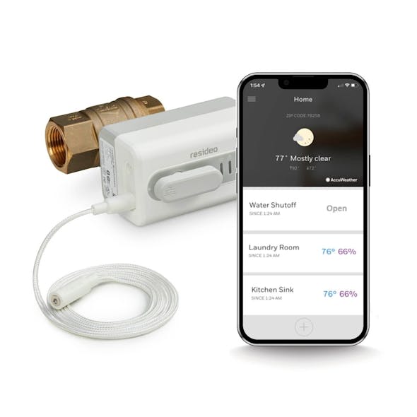 Braukmann L5 WiFi Water Leak Shutoff Valve from Resideo Security Info