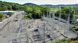 A small outdoor electrical substation.