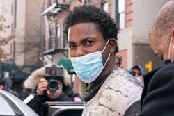 Winston Glynn, the alleged killer of Kristal Bayron-Nieves, outside the 25th Precinct in East Harlem on Jan. 14, 2022. Winston Glynn, the alleged killer of Kristal Bayron-Nieves, outside the 25th Precinct in East Harlem on Jan. 14, 2022.