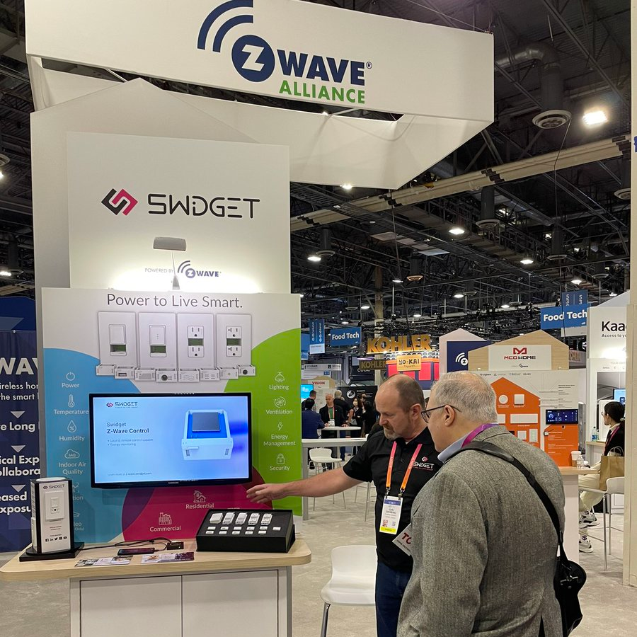 The Z-Wave Alliance pavilion at CES 2023 featured 13 different Alliance partners.