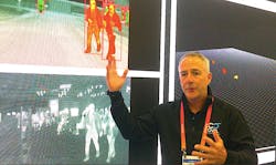 Owl AI CEO Chuck Gershman demos the company's high-resolution thermal imager. Owl AI CEO Chuck Gershman demos the company's high-resolution thermal imager.