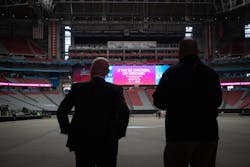 Secretary of Homeland Security Alejandro N. Mayorkas inspects security operations on Feb. 6 ahead of Super Bowl LVII in Glendale, Ariz. Secretary of Homeland Security Alejandro N. Mayorkas inspects security operations on Feb. 6 ahead of Super Bowl LVII in Glendale, Ariz.