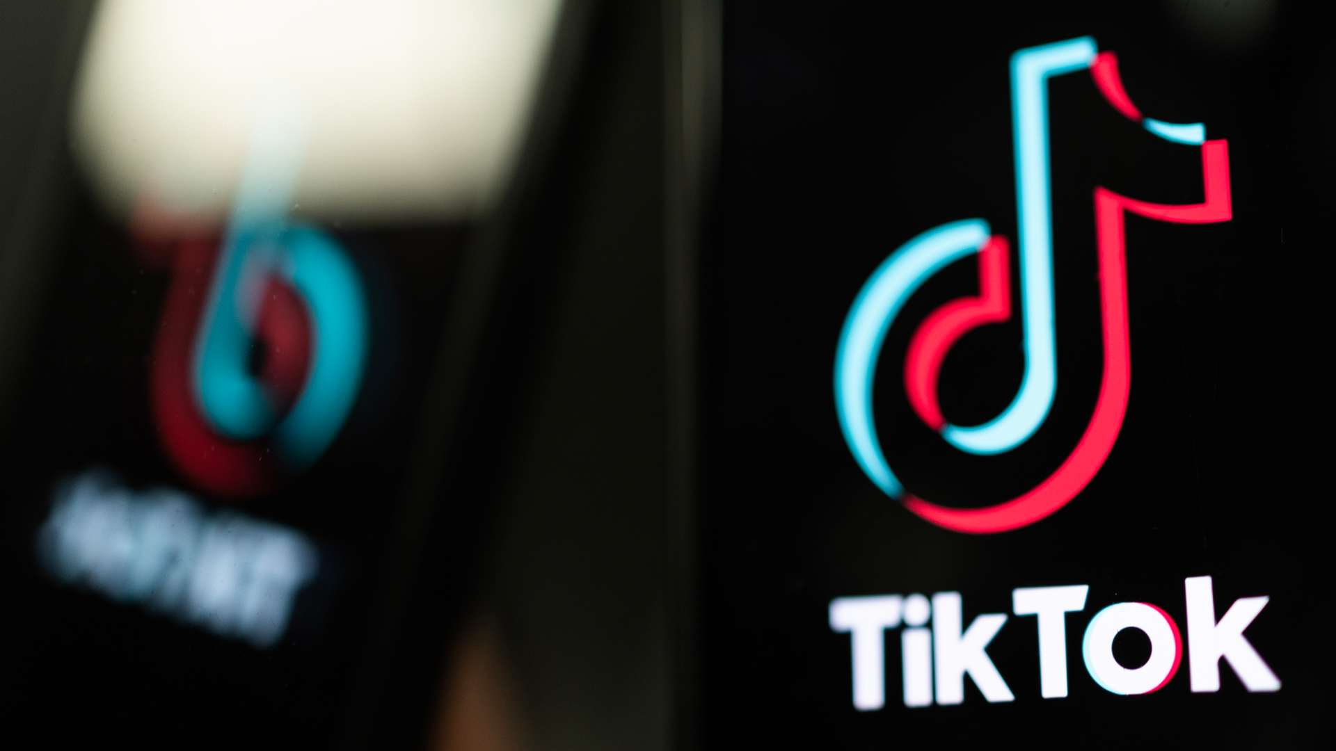 In this photo illustration, a TikTok logo is displayed on an iPhone on Feb. 28, 2023, in London, England.