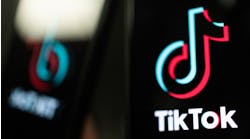 In this photo illustration, a TikTok logo is displayed on an iPhone on Feb. 28, 2023, in London, England.