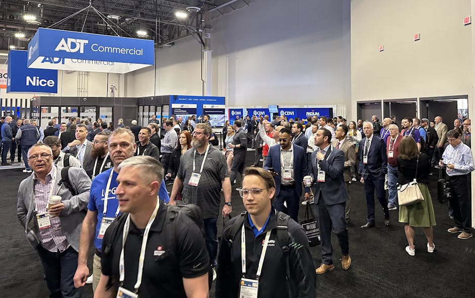 Attendees stream onto the show floor at ISC West 2023 to check out the security industry&apos;s latest innovations.