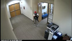 In this screen grab from surveillance video tweeted by the Metropolitan Nashville Police Department, Audrey Hale, 28, points an assault-style weapon inside The Covenant School in Nashville, Tennessee, Monday, March 27, 2023. (Metropolitan Nashville Police Department/TNS) In this screen grab from surveillance video tweeted by the Metropolitan Nashville Police Department, Audrey Hale, 28, points an assault-style weapon inside The Covenant School in Nashville, Tennessee, Monday, March 27, 2023. (Metropolitan Nashville Police Department/TNS)