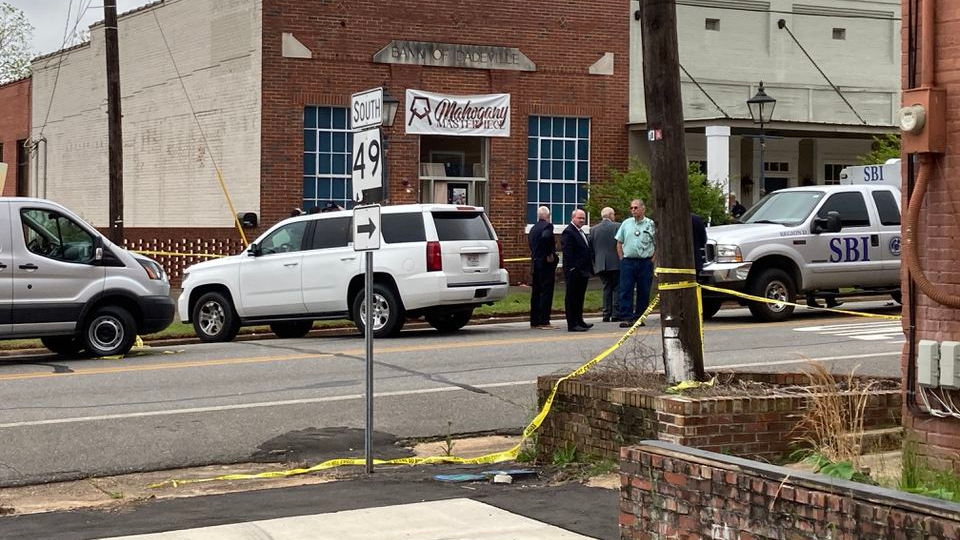 Aftermath of Dadeville shooting on April 15, 2023.