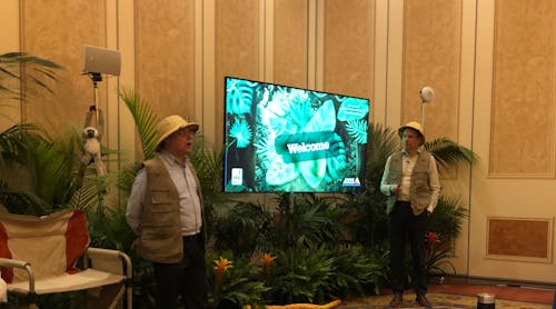 Martin Gren and Fredrik Nilsson donned safari gear for a jungle-themed press conference to kick of ISC West.