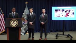 U.S. Attorney Breon Peace addresses the media Monday afternoon during a press conference in Brooklyn. U.S. Attorney Breon Peace addresses the media Monday afternoon during a press conference in Brooklyn.