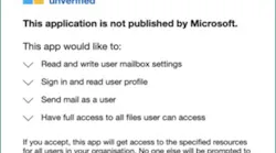 Figure 1. This screen shows a fake app permissions request.