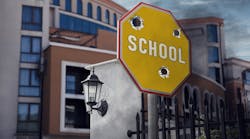Bigstock School Sign Damaged With Shoot 470435083 Bigstock School Sign Damaged With Shoot 470435083