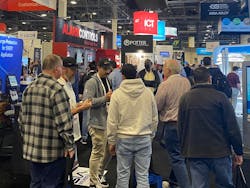 Plenty of good-guy hoodies in the crowd at ISC West!