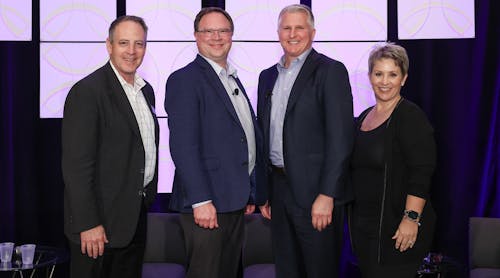 PSA CEO Matt Barnette moderated the annual State of the Integrator panel, which included (from left) Jamie Vos, Ryan Kaltenbaugh and Dee Ann Harn.