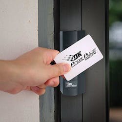 DoorKing&rsquo;s ProxPlus Secure card reader system is based on the 13.56 MHz MIFARE standard.
