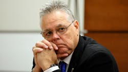 Former Marjory Stoneman Douglas High School School Resource Officer Scot Peterson at the defense table during closing arguments in his trial at the Broward County Courthouse in Fort Lauderdale, Fla. on Monday, June 26, 2023. Former Marjory Stoneman Douglas High School School Resource Officer Scot Peterson at the defense table during closing arguments in his trial at the Broward County Courthouse in Fort Lauderdale, Fla. on Monday, June 26, 2023.