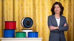 U.S. Secretary of Commerce Gina Raimondo looks on during a high-speed internet infrastructure announcement in the East Room of the White House in Washington, D.C., on June 26, 2023.