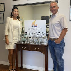 Chuck Reimel, VP of Business Development at Pye-Barker, and Karen Thomas, Owner at Advanced Engineered Systems. Chuck Reimel, VP of Business Development at Pye-Barker, and Karen Thomas, Owner at Advanced Engineered Systems.