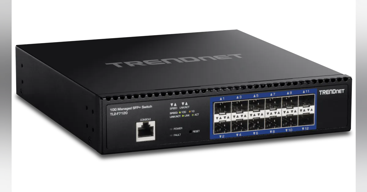 Model Tl2 TRENDnet’s 12-Port 10G Layer 2 Managed SFP+ Switch (Model TL2-F7120 ...