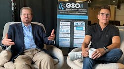 Ray Bernard (left) chats with James Connor, Head of Corporate Engagements for Ambient AI, during the GSO 2025 event recently at LinkedIn headquarters in Sunnyvale, Calif.
