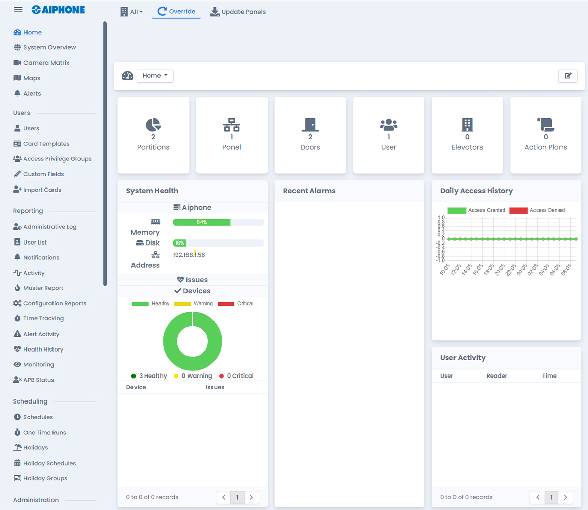 Acnio Software Screen Homepage