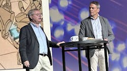 Axis co-founder and Swedish entrepreneur Martin Gren (left), and Fredrik Nilsson, Vice President of the Americas for Axis, talked at ACCC about the future of artificial intelligence in the industry, the prospects for regulation in the U.S., and the challenging cybersecurity environment that vendors are facing. Axis co-founder and Swedish entrepreneur Martin Gren (left), and Fredrik Nilsson, Vice President of the Americas for Axis, talked at ACCC about the future of artificial intelligence in the industry, the prospects for regulation in the U.S., and the challenging cybersecurity environment that vendors are facing.