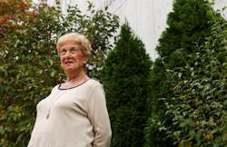 Rodi Glass stands outside of the Illinois Holocaust Museum & Education Center in Skokie, Illinois, on Oct. 26, 2023. Rodi Glass stands outside of the Illinois Holocaust Museum & Education Center in Skokie, Illinois, on Oct. 26, 2023.