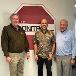 From left to right: Alan Rama of Sonitrol South Carolina; Kirk Brundage, Pye-Barker Regional Director; and John Rama of Sonitrol South Carolina. From left to right: Alan Rama of Sonitrol South Carolina; Kirk Brundage, Pye-Barker Regional Director; and John Rama of Sonitrol South Carolina.