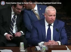 David Johnston, Vice President of Asset Protection and Retail Operations for the National Retail Federation, talks about organized retail crime with U.S. lawmakers. David Johnston, Vice President of Asset Protection and Retail Operations for the National Retail Federation, talks about organized retail crime with U.S. lawmakers.