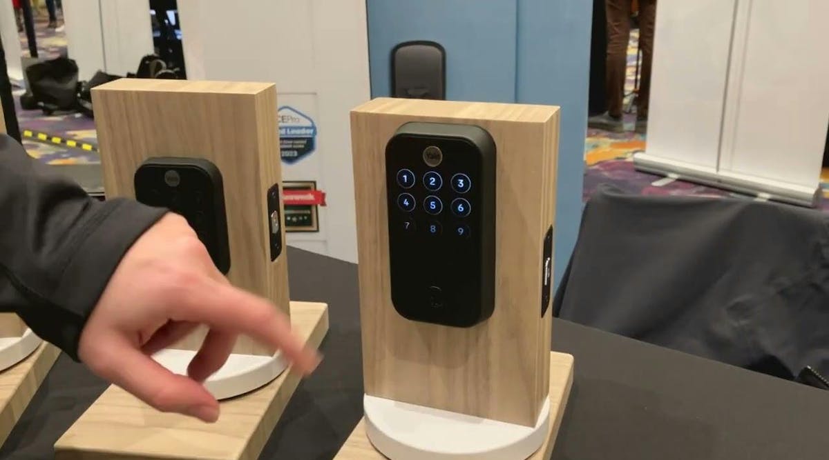 The new Yale Assure Fingerprint #SmartLock in action at #CES2024
