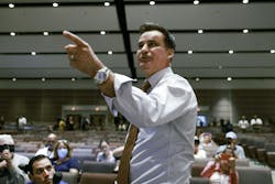 Democratic State. Sen. Roland Gutierrez interrupts Gov. Greg Abbott during a press conference and demands action after the Robb Elementary School shooting at Uvalde High School in Uvalde, Texas, Friday, May 27, 2022. Democratic State. Sen. Roland Gutierrez interrupts Gov. Greg Abbott during a press conference and demands action after the Robb Elementary School shooting at Uvalde High School in Uvalde, Texas, Friday, May 27, 2022.