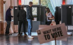 Voters at the voting machines at Park Tavern in Atlanta on Tuesday, Nov. 3, 2020. Voters at the voting machines at Park Tavern in Atlanta on Tuesday, Nov. 3, 2020.