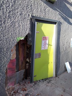 Securitech’ s Trident multi-point exit lock is effective in preventing forced entry. Securitech’ s Trident multi-point exit lock is effective in preventing forced entry.