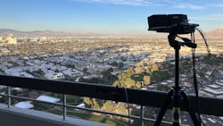 In a suite atop the Westgate Hotel, SiLC Technologies demonstrated the long detection range of its Eyeonic Vision Sensor, ideal for perimeter security and drone detection applications. In a suite atop the Westgate Hotel, SiLC Technologies demonstrated the long detection range of its Eyeonic Vision Sensor, ideal for perimeter security and drone detection applications.