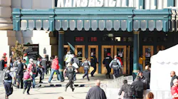 Law enforcement and medical personnel respond to a shooting at Union Station during the Kansas City Chiefs Super Bowl LVIII victory parade on Feb. 14, 2024, in Kansas City, Missouri. Several people were shot and two people were detained after a rally celebrating the Chiefs Super Bowl victory. (Jamie Squire/Getty Images/TNS)