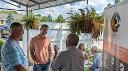 Kip White, General Manager of Chimera Integration (left), and President Casey White (right) talk with Sales Manager Ryan O'Donnell.