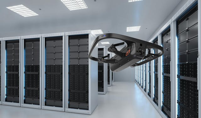 Data centers are a prime target vertical for indoor drone patrols.