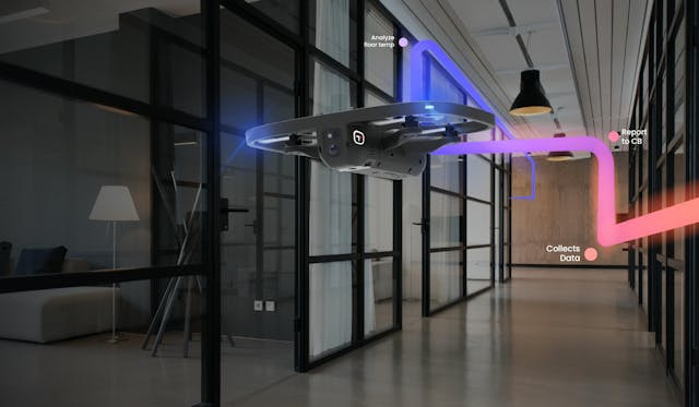 Indoor Robotics uses the Swiss Cheese Model in its Tando indoor drone system - layering navigational technologies including cameras, LiDAR systems and machine learning algorithms. Indoor Robotics uses the Swiss Cheese Model in its Tando indoor drone system - layering navigational technologies including cameras, LiDAR systems and machine learning algorithms.