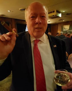 Jim Henry wore his heart on his sleeve and gave people every bit of it with a smile and a growl, as he sipped on his Longuvulin scotch and smoked a wonderful Romeo y Julieta cigar.