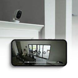 The myQ Smart Indoor Camera offers a 130° wide-angle camera that captures every corner of your space, providing comprehensive monitoring at a glance through the myQ app. The myQ Smart Indoor Camera offers a 130° wide-angle camera that captures every corner of your space, providing comprehensive monitoring at a glance through the myQ app.