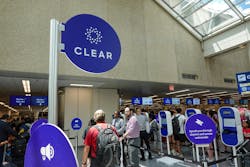 Airport security at a busy international airport with Clear, TSA precheck and TSA standard screening in Orlando, Fla. (Jshanebutt)