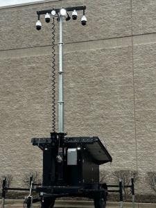 Mobile security camera trailer (Remote Tactical Surveillance Unit - RTSU) integrated with Huffmaster&rsquo;s VirSec Operation Center.