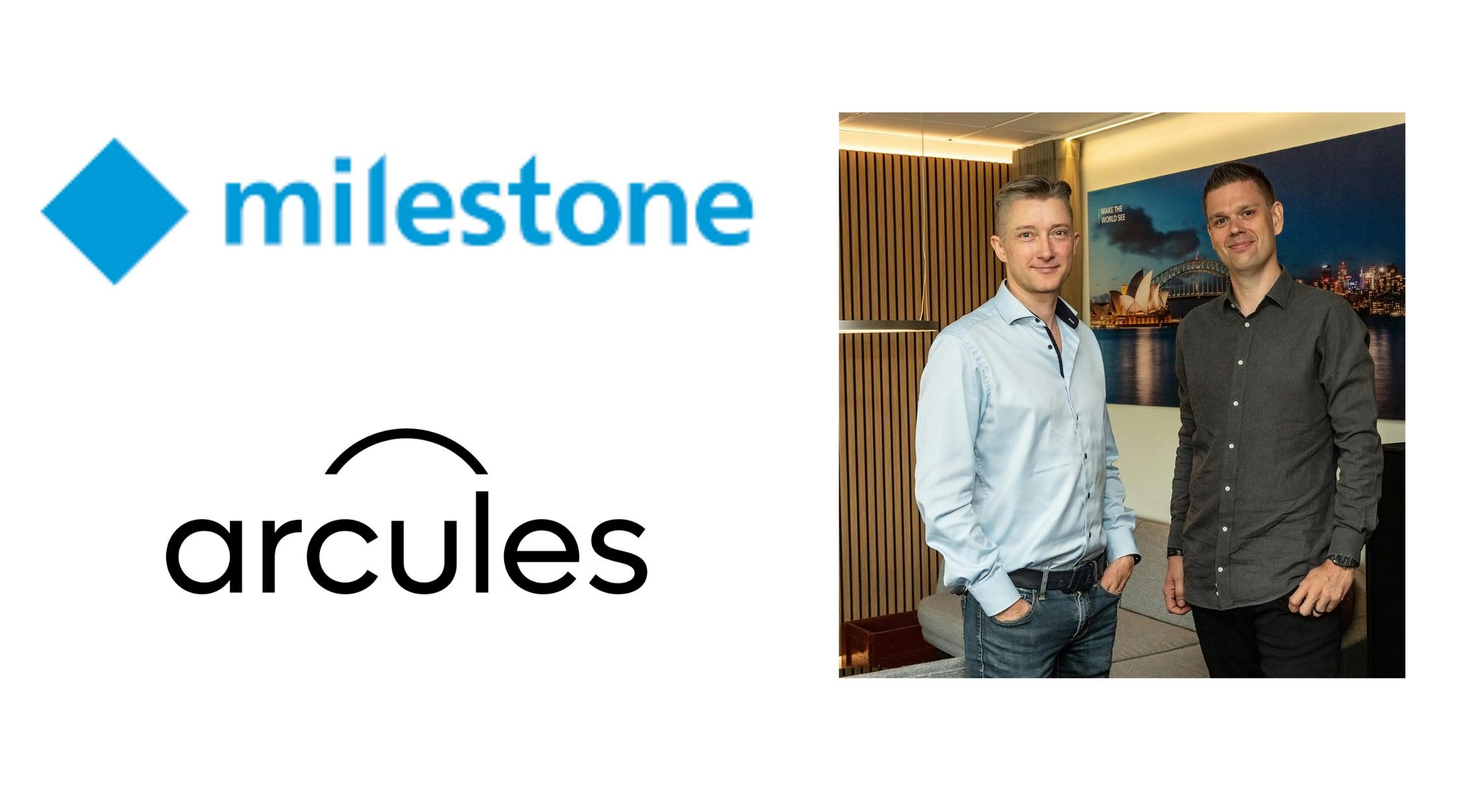 Milestone Systems CEO Thomas Jensen (left) and Andreas Pettersson, CEO of Arcules.