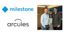 Milestone Systems CEO Thomas Jensen (left) and Andreas Pettersson, CEO of Arcules.